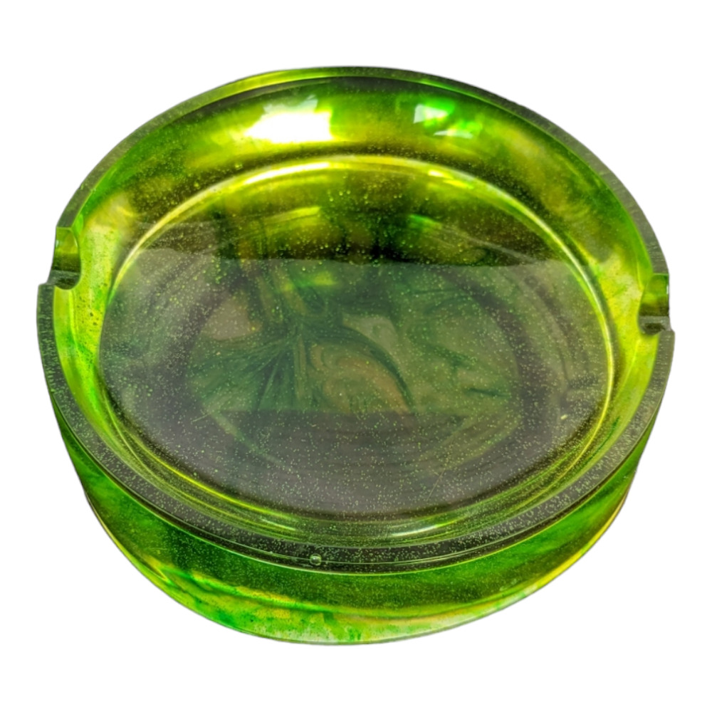Epoxy Ashtray - Custom Green Tray - Hand Crafted